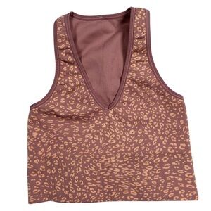 Athleta Ribbed Cropped Tank Size Small